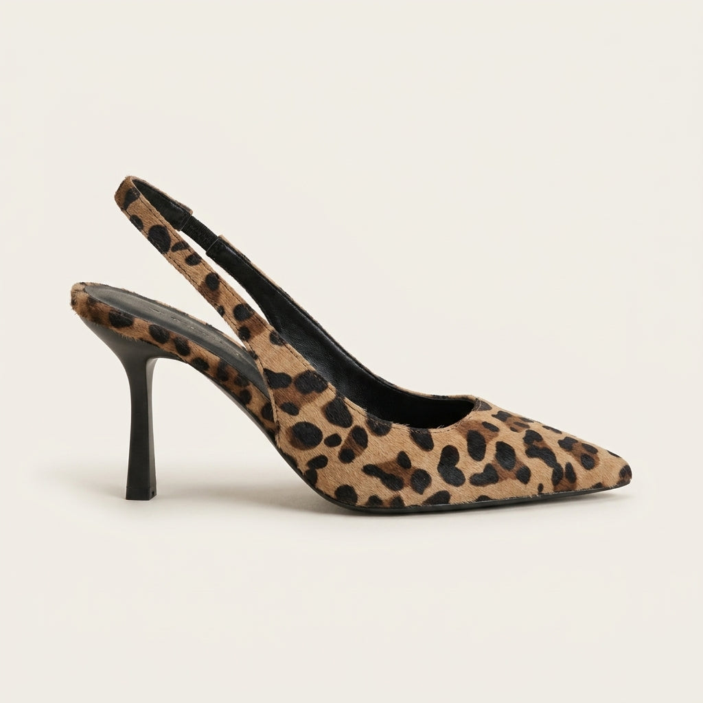 KAIA™ | TACONES BAJOS D'Orsay LEOPARDO