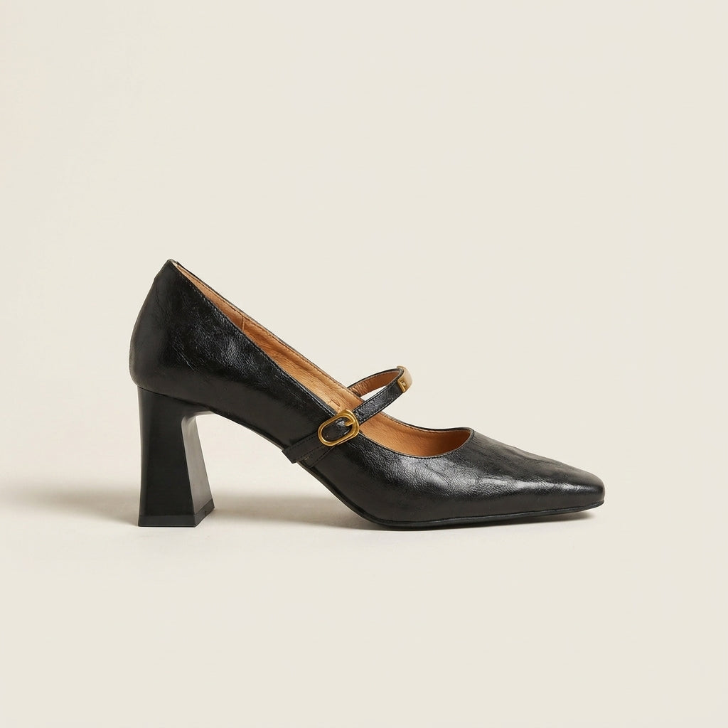 MARLEON | ZAPATOS DE TACÓN CON CORREA DE CUERO