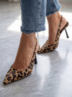 KAIA™ | TACONES BAJOS D'Orsay LEOPARDO