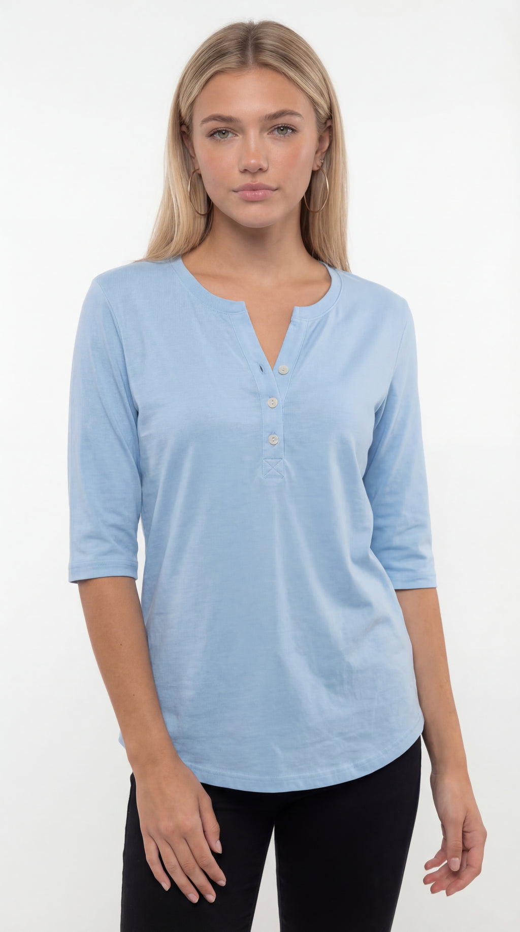 CAMISETA BÁSICA CUELLO HENLEY