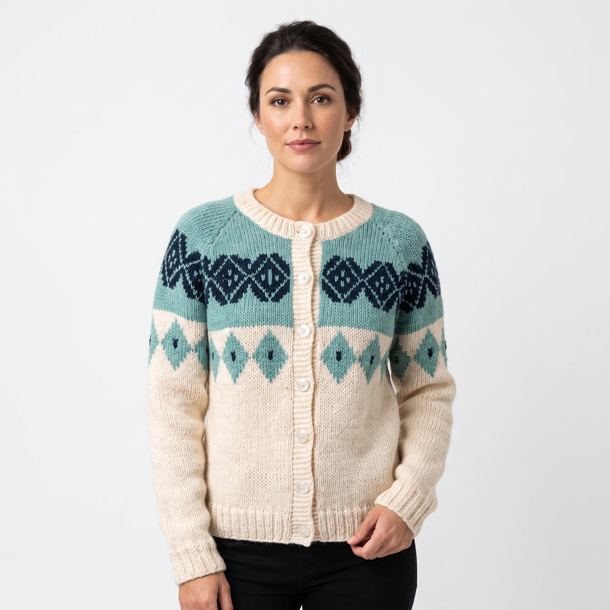 TIVERLY™ | CÁRDIGAN DE PUNTO GEOMÉTRICO VINTAGE