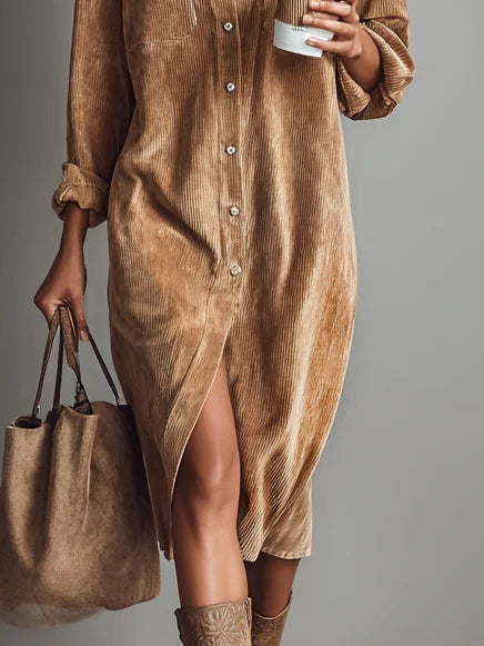 ROSARIA | VESTIDO MIDI HOLGADO DOBLE BOLSILLO