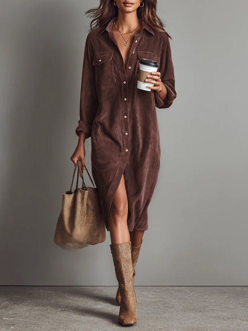 ROSARIA | VESTIDO MIDI HOLGADO DOBLE BOLSILLO