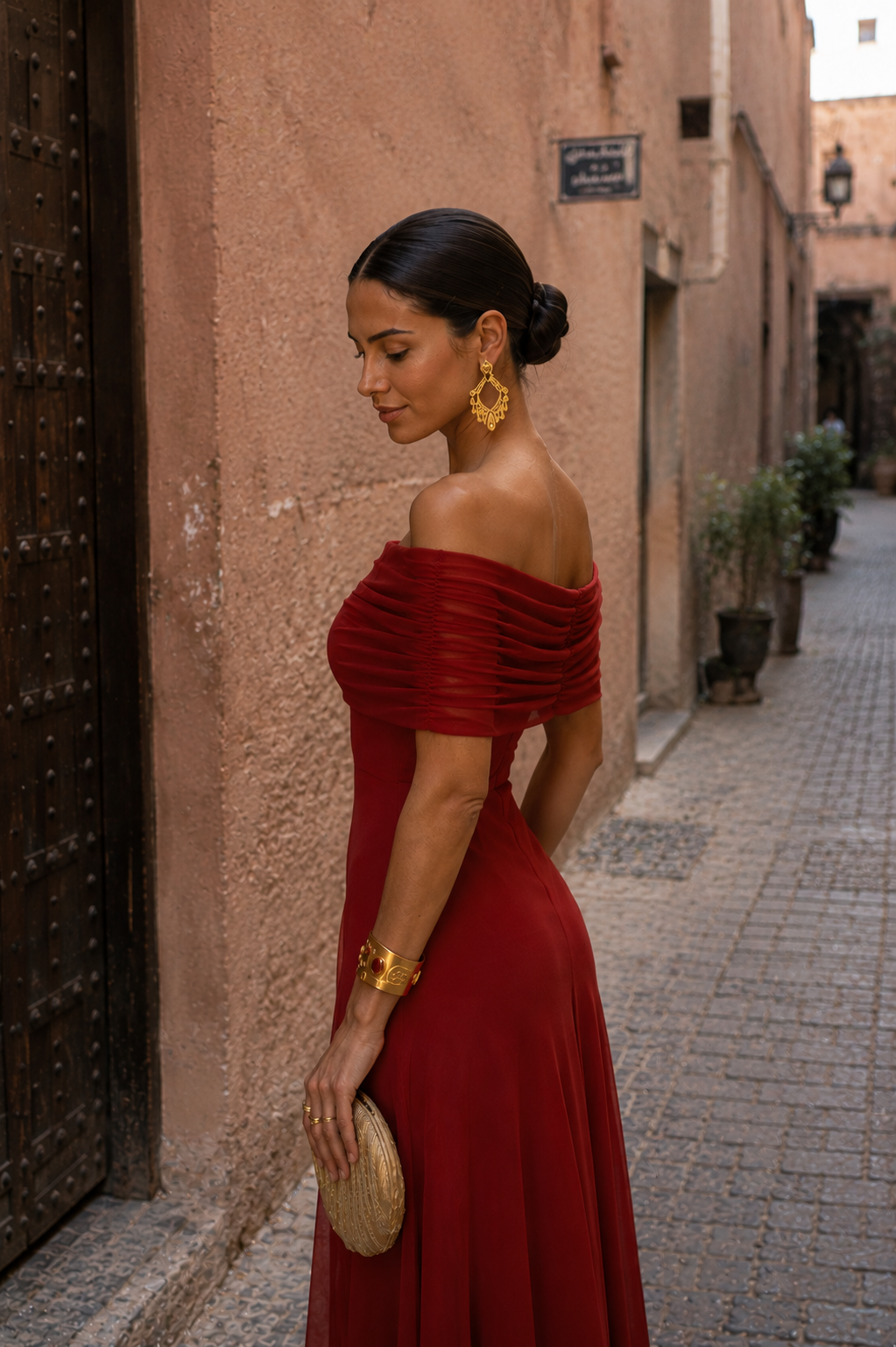 VESTIDO DE TOLEDO EN TERRACOTA