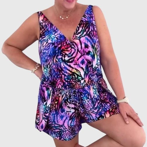 ELENA | VESTIDO DE BAÑO ELEGANTE CON ESCOTE EN V