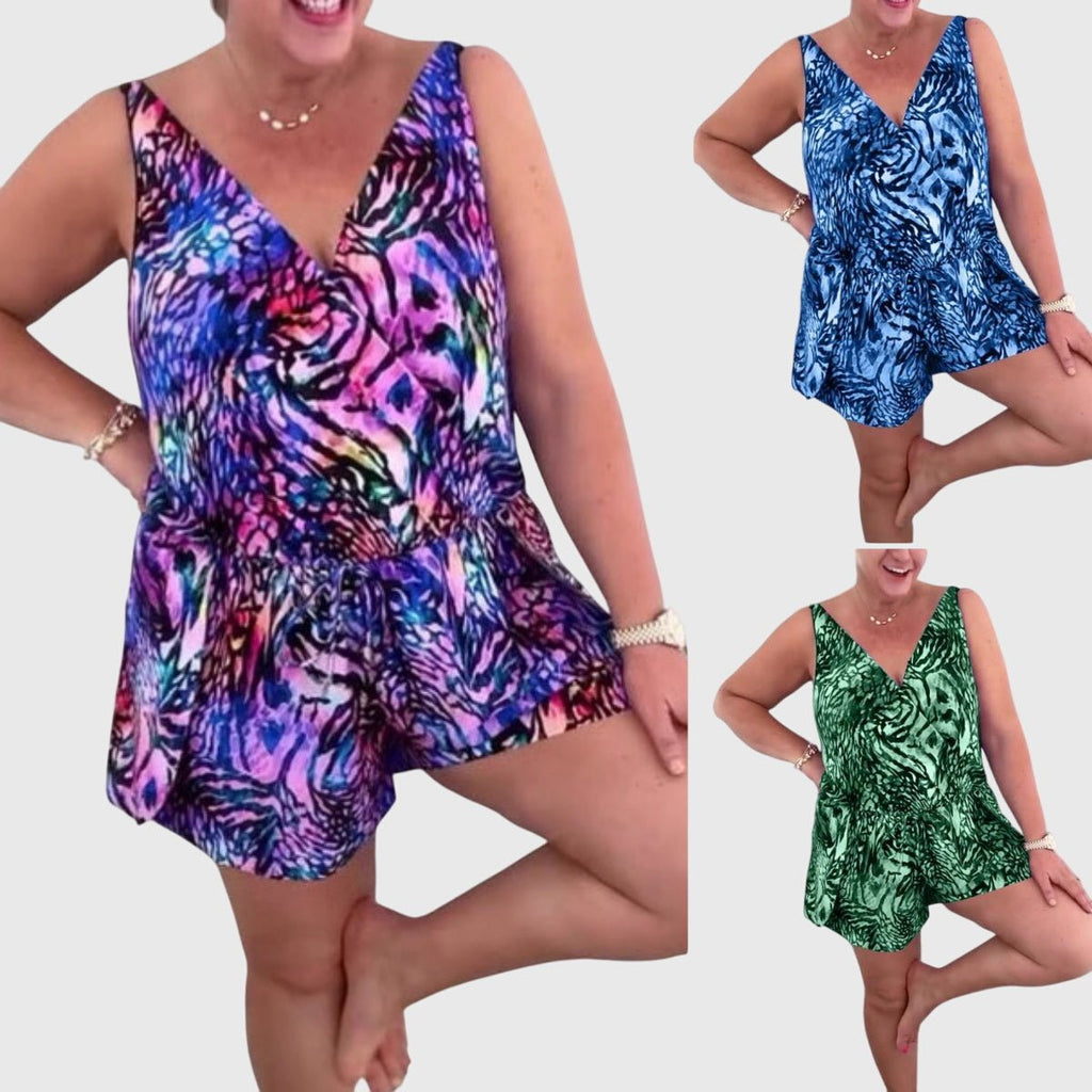 ELENA | VESTIDO DE BAÑO ELEGANTE CON ESCOTE EN V