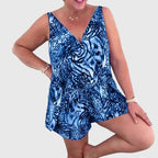 ELENA | VESTIDO DE BAÑO ELEGANTE CON ESCOTE EN V