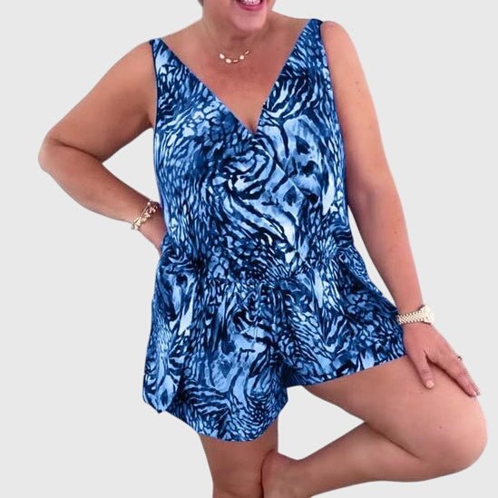 ELENA | VESTIDO DE BAÑO ELEGANTE CON ESCOTE EN V
