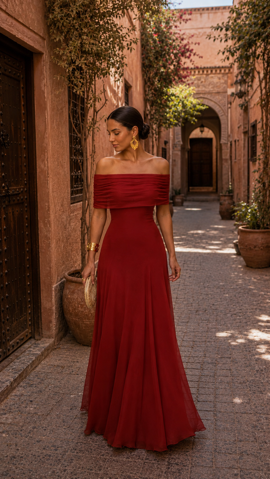 VESTIDO DE TOLEDO EN TERRACOTA