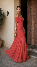 VESTIDO TOLEDO EN TERRACOTA CLARO