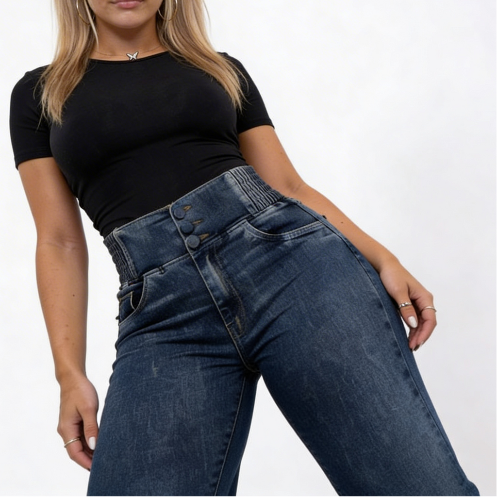 DOM | JEANS DE TIRO ALTO