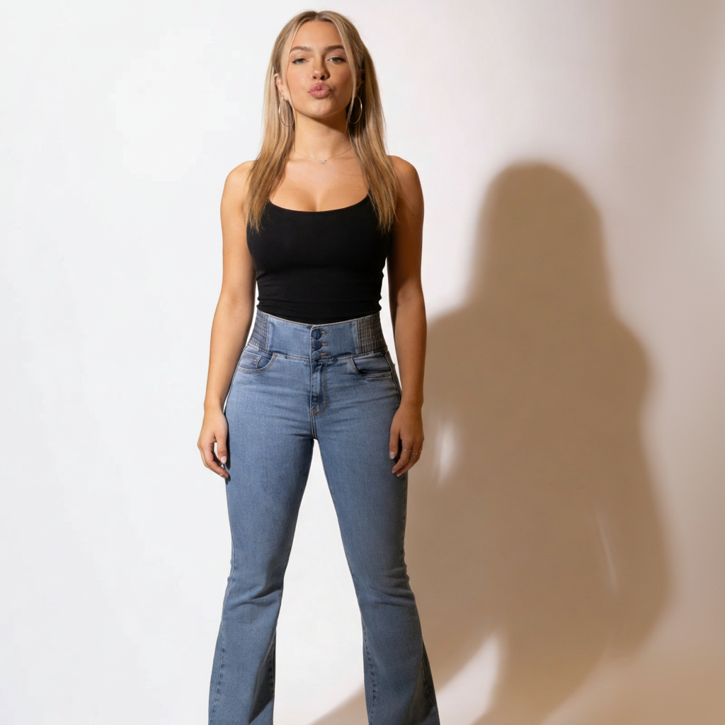 DOM | JEANS DE TIRO ALTO