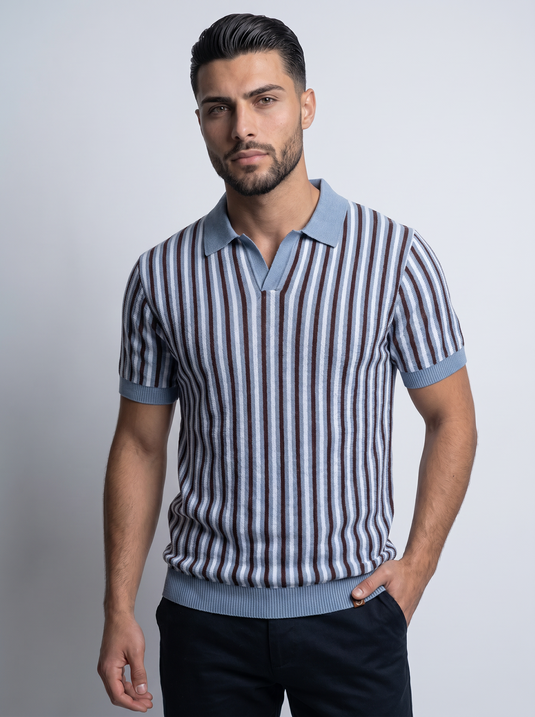 ATELIER | POLO TEXTURIZADO A RAYAS