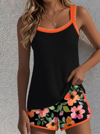 VALERIA | TANKINI ELEGANTE CON SHORT FLORAL