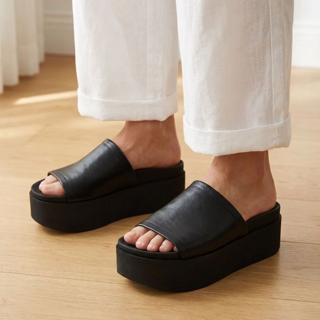 ARWINN | SANDALIAS PLATAFORMA DE CUERO