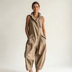 ELIVIANA | JUMPSUIT SIN MANGAS UTILITARIO ESTILO CARGO