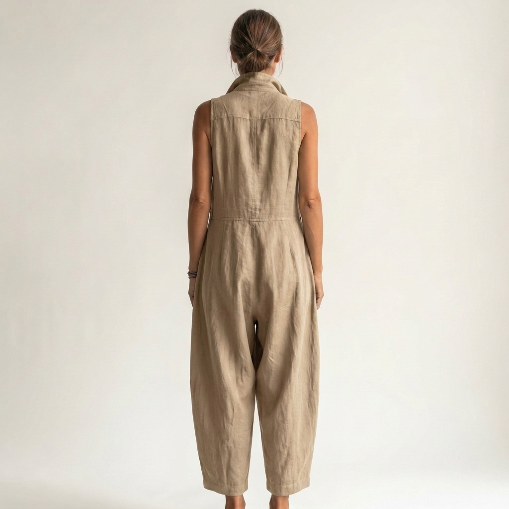ELIVIANA | JUMPSUIT SIN MANGAS UTILITARIO ESTILO CARGO