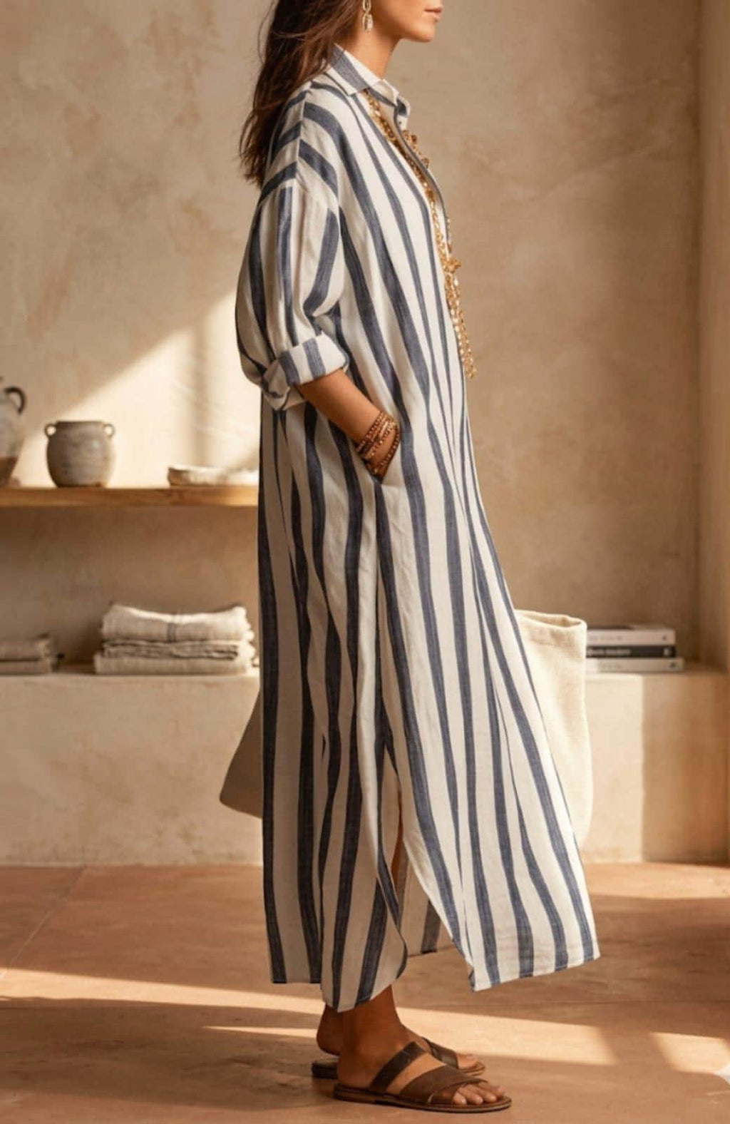 TAMY | VESTIDO RAYAS MEDITERRÁNEO