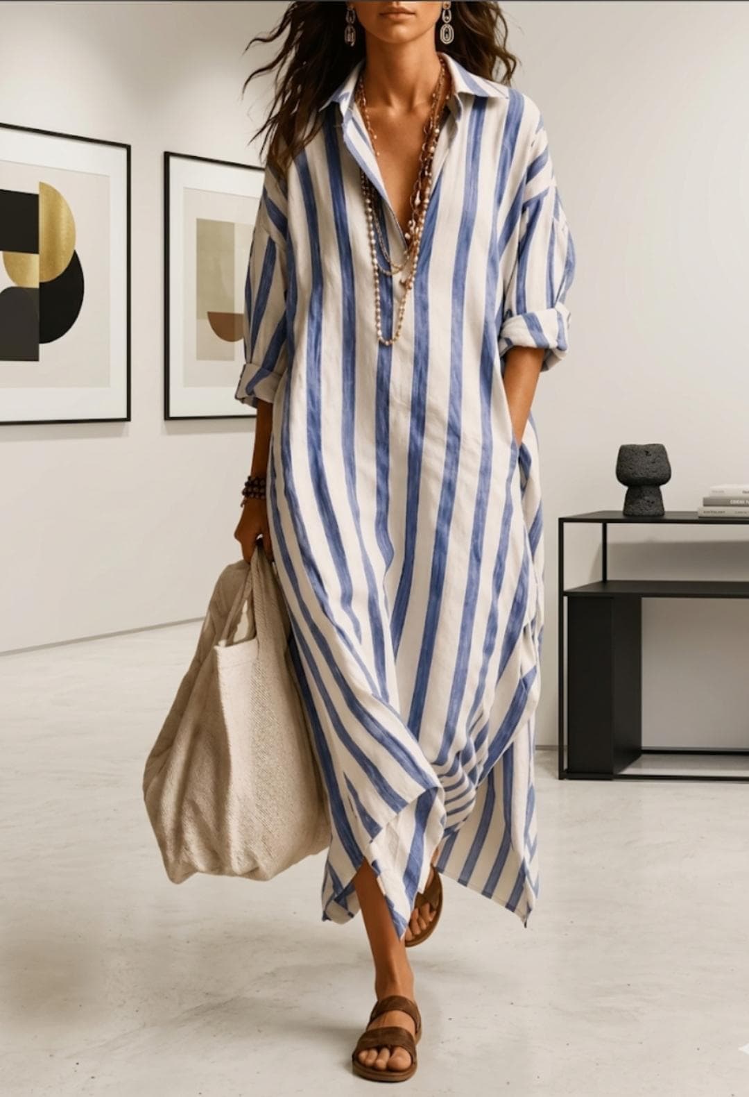TAMY | VESTIDO RAYAS MEDITERRÁNEO