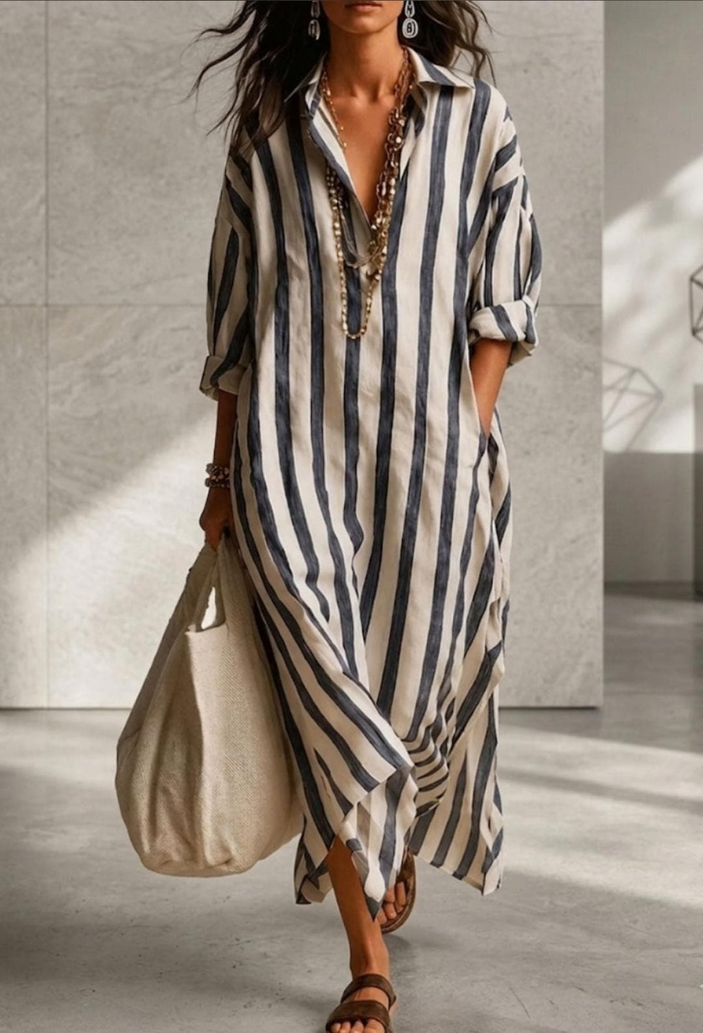 TAMY | VESTIDO RAYAS MEDITERRÁNEO