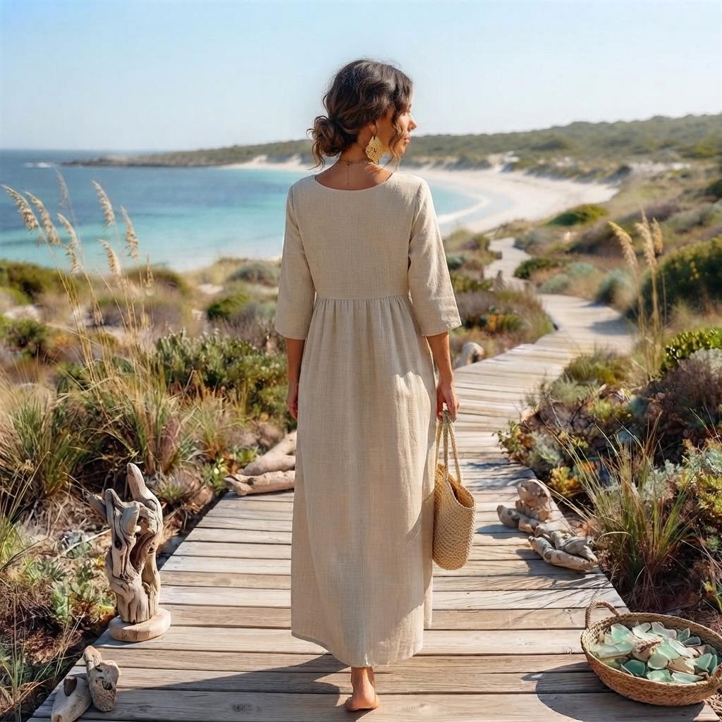 VESTIDO LARGO BRISA NATURAL