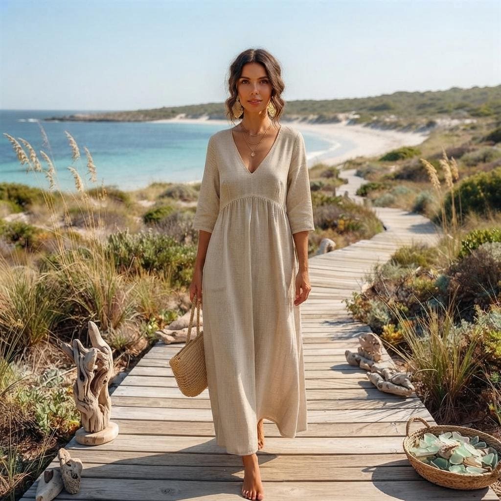 VESTIDO LARGO BRISA NATURAL