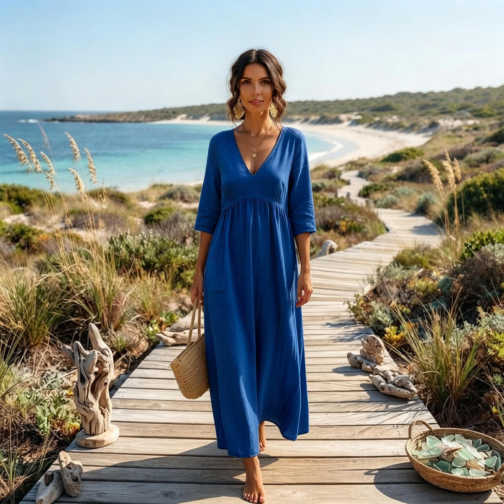 VESTIDO LARGO BRISA NATURAL