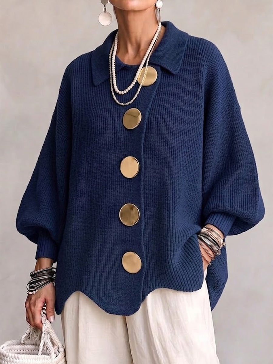 MARTINA | CÁRDIGAN OVERSIZE CON DORADOS