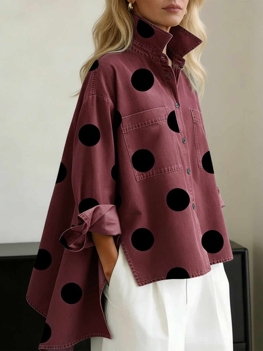 PEGGY™ | CAMISA LARGA DE LUNARES
