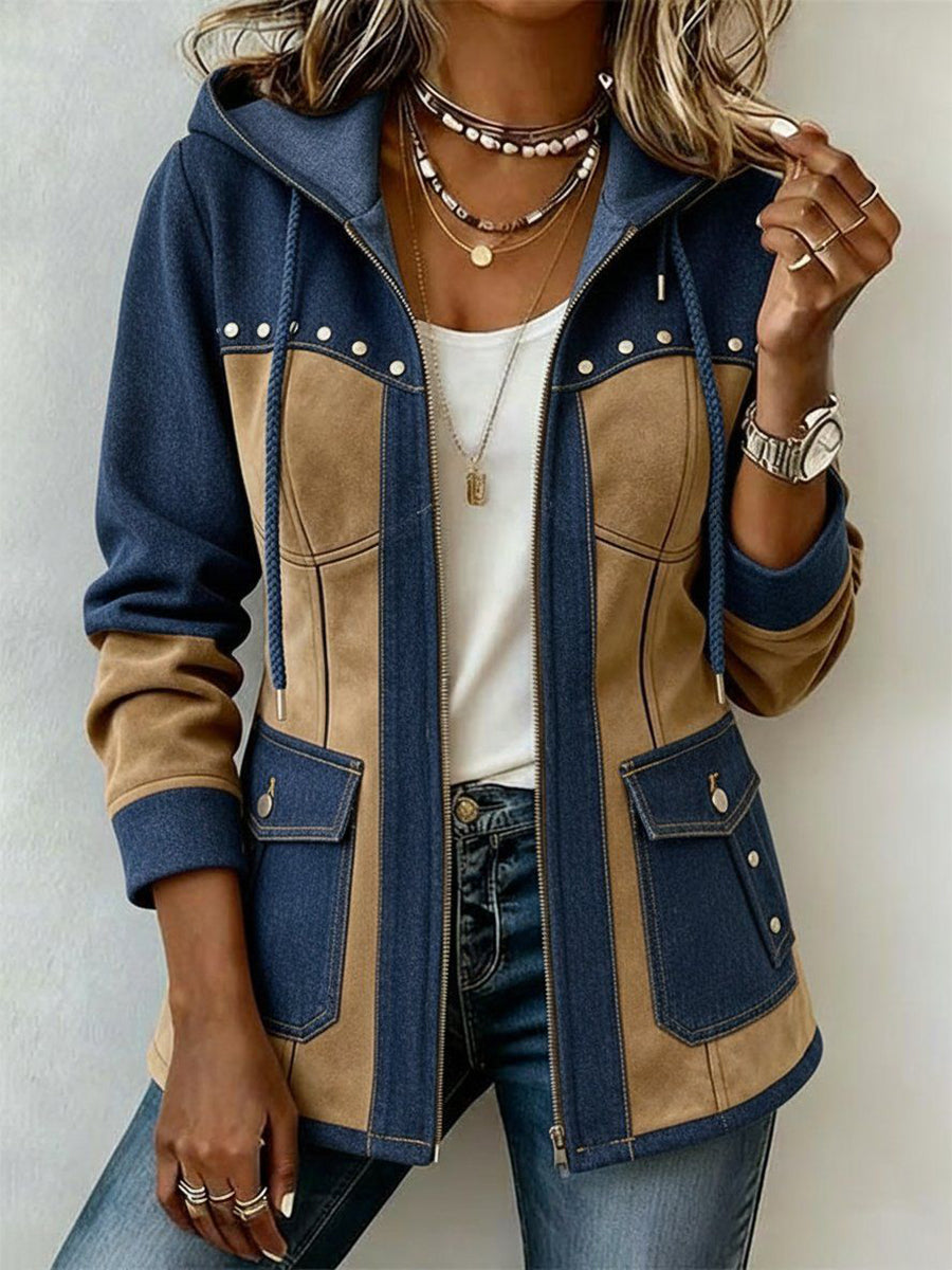 FAWNRIDGE™ | CHAQUETA CON CAPUCHA DE RETAZOS