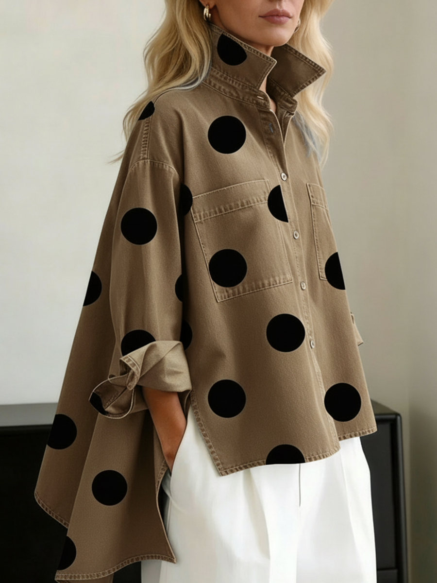 PEGGY™ | CAMISA LARGA DE LUNARES