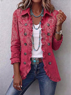 ANOUK™ | CHAQUETA CON VOLANTES Y ESTAMPADO PAISLEY VINTAGE