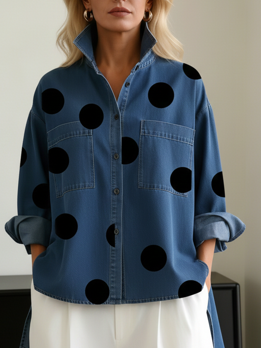 PEGGY™ | CAMISA LARGA DE LUNARES