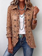 VYCLARA™ |CHAQUETA VINTAGE BOHEMIA CON ESTAMPADO FLORAL