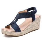 AROA | SANDALIAS DE CUÑA CON TRENZADO ARTESANAL