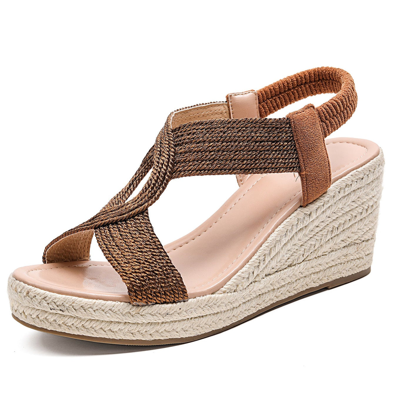 AROA | SANDALIAS DE CUÑA CON TRENZADO ARTESANAL
